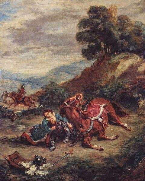 Eugene Delacroix Der Tod Laras oil painting picture